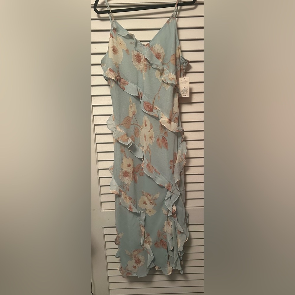a new day Floral Dress in Sage and Cream